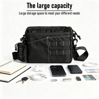 Sac à dos latéral tactique élégant de style extérieur (noir) – Vente en gros usine – Sac bandoulière – Sac de service