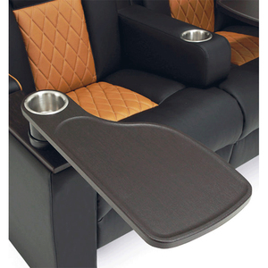 럭셔리 모던 확장 가능한 리클라이닝 마사지 홈 시어터 가죽 시네마 좌석 라운지 소파 두 컵 홀더 - Product Image 3