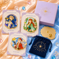 Ensemble de pin's en émail dur personnalisés sur le thème de personnages de fantasy originaux : Stargazer, Alchemist, Sky Adventure – Pin's de revers en métal OEM