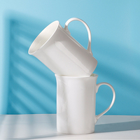 Tasse à sublimation personnalisée en porcelaine fine, tasses en céramique vierges, motif logo personnalisé, tasse à café blanche de 280 ml pour cadeaux de fêtes