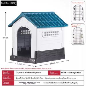 Großes Dreiecks muster Wasserdichtes, regens ic heres Hundehütte aus massivem Kunststoff für mittelgroße Hunde im Freien - Product Image 5