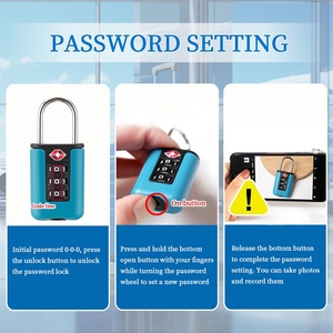 <span class=keywords><strong>Cadenas</strong></span> à clé douanière Mini bloc de couleur pour valises Finition polie approuvée par la TSA - Product Image 3