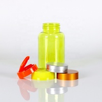 Bouteille vide en PET de 200 ml pour pilules, capsules, comprimés, compléments alimentaires, en plastique de qualité alimentaire avec bouchons à vis