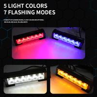 Blitzlicht mit 4 oder 6 LEDs, Auto-Warnleuchte, Notfall-Blinklicht, Signallampe, LED-Rundumleuchte 12V-24V für PKW, LKW, SUV