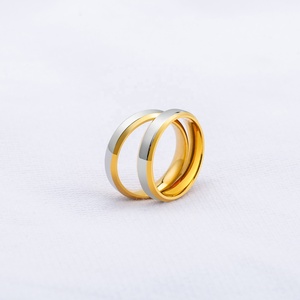 Squisito amante dei gioielli di moda placcatura in acciaio inossidabile scambio di nozze in <span class=keywords><strong>oro</strong></span> per sempre anelli d'amore - Product Image 5