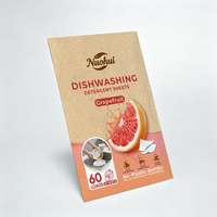 Feuilles de lavage de vaisselle non toxiques et zéro déchet, parfum pamplemousse, pour usage professionnel, dégraissantes et très efficaces