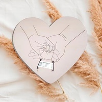 Nouveau Bracelet d'artisanat en bois gravé au Laser pour nouveau-né bébé hôpital souvenir carte Souvenir bois artisanat boîtes en bois signes muraux