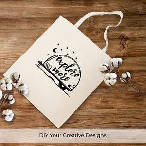 Jiuyang sacs fourre-tout d'épicerie réutilisables 100% coton couleur naturelle longue poignée poids moyen grands achats de toile - Product Image 2