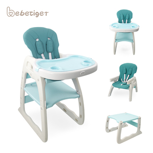 Chaise haute bébé 2-en-1 avec plateau double couche, hauteur réglable, siège d'apprentissage, chaise verticale et table de jeu - Product Image 2