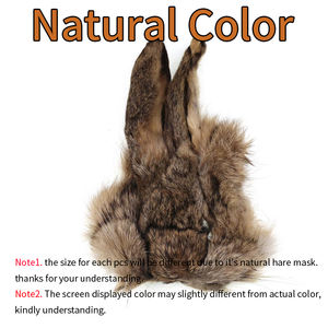 Máscaras de Pelo Natural de Conejo con Orejas <span class=keywords><strong>para</strong></span> Atado de <span class=keywords><strong>Moscas</strong></span>, Material de Piel de Conejo <span class=keywords><strong>para</strong></span> Pesca con Mosca de <span class=keywords><strong>Trucha</strong></span> - Product Image 5