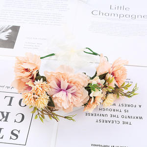 Delle Donne del commercio all'ingrosso Accessori Per Capelli Da Sposa In Tessuto Regolabile Corona Corona Fascia Artificiale Ghirlande di Fiori Per Le Ragazze - Product Image 5