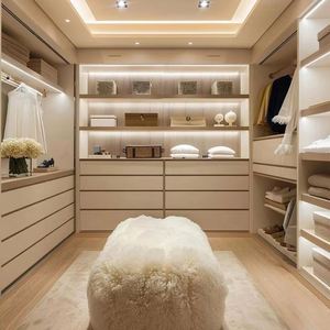 Muebles de dormitorio Diseño moderno Armario de madera Walk in Closet - Product Image 1