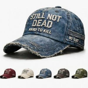 Cappellino da Baseball Vintage Lavato con Ricamo 'Still Not Dead', Stile Dad Hat Invecchiato per Uomo - Product Image 3