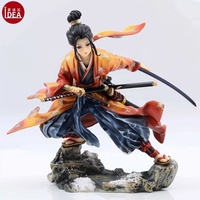 Collection de figurines d'anime en PVC OEM Décoration de bureau Poupée samouraï en résine Cadeau d'anniversaire pour les fans d'anime