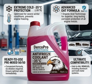 Vente flash Derco Pro Liquide de refroidissement de haute qualité 4L Couleurs rouge/rose/vert/bleu Grade 0C Durée de vie de 3 ans - Product Image 3