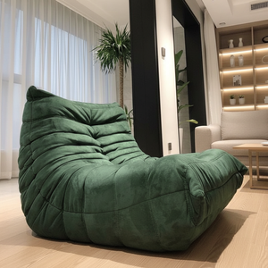 Sofá Individual de Piel Sintética Caterpillar, Sofá Perezoso para Dormir, Ideal para Balcón, Dormitorio Pequeño o Sala de Estar - Product Image 1