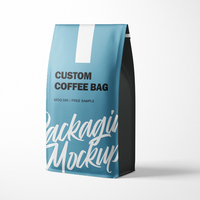 Doypack avec fermeture éclair refermable imprimé personnalisé, sachets debout, sachets d'emballage pour café en aluminium