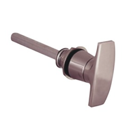 Serrure à poignée en T Meigu en acier inoxydable durable, poli argenté, anti-rouille, avec 2 clés, loquet à came pour boîte électrique, porte de camion, communication