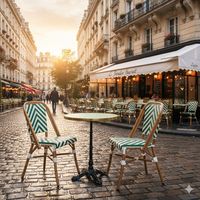 Ensemble table et chaises de bistrot Lifepursue, nouvelle mode, pour repas en plein air