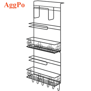 Spice Rack for Kitchen Organizer, Fridge Storage Shelf for Jar of <strong>Olive</strong> Oil, <strong>Cookware</strong> and Towels, with Adhesive Sicker - Product Image 1