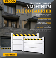 Compuerta Contra Inundaciones de Aluminio Certificada, Barrera Contra Inundaciones Portátil y de Despliegue Rápido, Ideal para la Protección Contra Inundaciones en Almacenes y Garajes