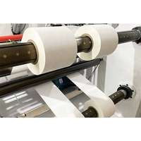 Machine de découpe et de rembobinage automatique PLC Mitsubishi informatisée, 650 mm, pour rouleaux jumbo, ruban BOPP, papier kraft