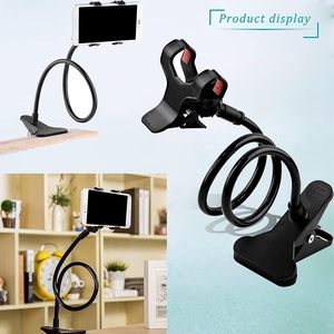 Universal Plastic Lazy Bracket Smartphone <b>Holder</b> <b>Gooseneck</b> Stand Flexible Stents Mobile <b>Phone</b> <b>Holder</b> for Bed Desk Clip Bracket - Product Image 3