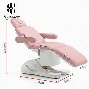 Cama de Masaje Facial de Poliuretano Rosa de Alta Calidad, la Más Vendida en Tailandia, Cama de Spa con 3 Motores, Cama Eléctrica de Lujo para Pestañas - Product Image 5