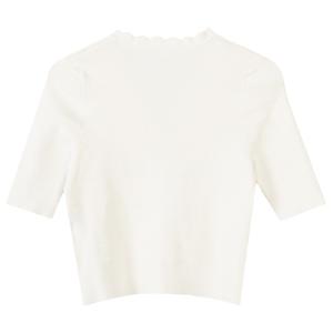 Cardigan en tricot fin uni pour femme, à boutons, coupe courte, manches courtes, style décontracté d'été - Product Image 3