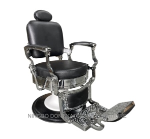 Silla De salón De belleza para hombre, bomba hidráulica reclinable, muebles De salón De belleza, Silla De peluquero antigua, corte De pelo, moderna, color negro, 2 años - Product Image 2