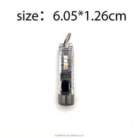 Lampe torche LED multifonction personnalisée, étanche, magnétique, anti-UV, petite, en plastique, rechargeable USB-C, porte-clés, pour le camping