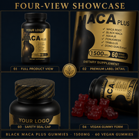 Complément Macaga Étiqueté avec 1500 mg de Marshmallow Big Trophy Enhancer, Multivitamine à base de Racine de Macaga Noire pour soutenir l'abondance des hanches