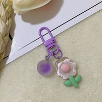 Porte-clés Fleur de Tulipe Créatif et Coloré, Lettre DIY Faite à la Main, Porte-clés Frais et Adorable, Pendentif pour Sac
