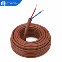 Câble d'extension thermocouple toronné résistant aux hautes températures, couleurs rouge et bleu, isolé IP65, 2x7x0.2mm, usage industriel