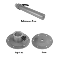TYTXRV Accessoires RV Pied de table télescopique en aluminium réglable en hauteur 453-741mm Support de base de table pour RV Camper Marine Boat