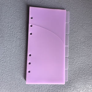 Sobre de efectivo con pestañas de hojas sueltas A6, bolsillo doble de 2 capas personalizado transparente esmerilado con apertura lateral derecha de 6 agujeros para Carpeta de presupuesto - Product Image 4