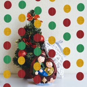 Guirnalda de Papel con Estrellas y Puntos Navideños, Decoración Colgante para Árbol de Navidad, Fiestas y Ventanas - Product Image 4