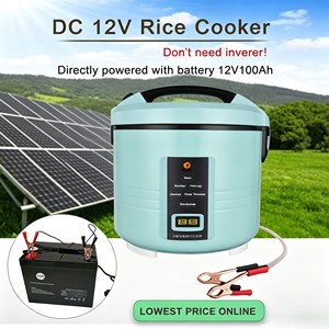 <span class=keywords><strong>หม้อ</strong></span>หุงข้าวไฟฟ้า 12V 24V DC ขนาด 5 ลิตร แบบพกพาสำหรับรถยนต์ 450W ใช้พลังงานจากแบตเตอรี่ <span class=keywords><strong>หม้อ</strong></span>เคลือบสารกันติด สำหรับตั้งแคมป์ เดินทาง รถบ้าน รถบรรทุก - Product Image 2