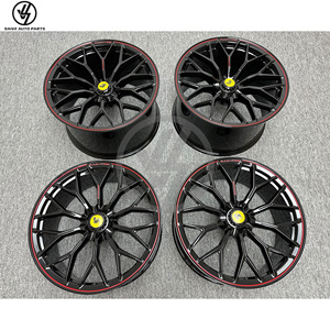 New Customized Black Red Edge Aluminum Alloy Forged Multi Spoke Wheels 19-23 Inch Accurate 1:1 Fitment for - Product Image 6