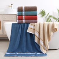 80*160cm/550g High-quality Cotton Bath Towel Solid Color Eco-Friendly Antimicrobial Absorbent Custom Logo Manufacturer Wholesale