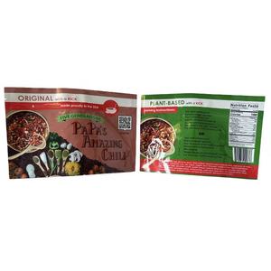 Finition brillante Doypack support pochette à fermeture éclair feuille d'aluminium sac de collation en plastique avec stockage de Mylar pour poudre de chili d'aliments congelés - Product Image 4