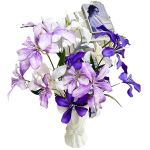 Fleurs artificielles Meiyu Craft, bouquet d'orchidées en soie, décoration réaliste pour la maison, accessoires pour l'entrée de mariage - Product Image 5