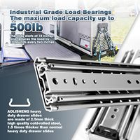Glissière télescopique industrielle SNEIDA SND3076 de 76 mm, robuste, 225 kg, à roulement à billes, en acier laminé à froid Q235, pour usage extérieur et salle à manger