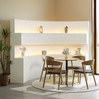 Système de cloisonnement intégré à LED en papier kraft alvéolé, pliable, portable et éclairé pour magasin de détail