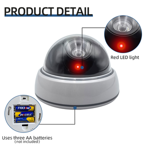 Caméra factice blanche <span class=keywords><strong>de</strong></span> sécurité à domicile avec LED rouge et fonction clignotante <span class=keywords><strong>Surveillance</strong></span> par capteur CCD - Product Image 6