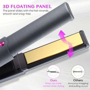 Plancha de Pelo Inalámbrica 2 en 1 con Placas de Titanio de Calentamiento Rápido y Temperatura Ajustable, con Pantalla LED - Product Image 6