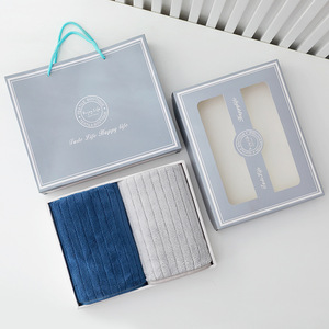 Coral Fleece Bath Towel Set Gift Box 300gsm Customizable With Logo For Birthday Favor - Product Image 2