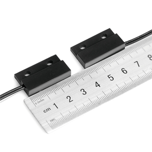 Sensor de proximidad magnético Reed Switch con carcasa de ABS, cable UL1007, 100 VCA, 0.5 A, sensor de control de acceso para puertas de armarios y roperos - Product Image 1