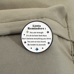 Petites épingles en émail avec des messages inspirants, vous êtes assez, broches, badges de revers, bijoux, cadeaux en gros - Product Image 3