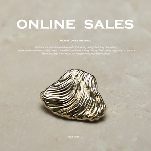Boutons en alliage YES Yisen en forme de coquille soyeuse : irréguliers double face, argent véritable et <span class=keywords><strong>dor</strong></span>é, pour vêtements féminins - Product Image 2